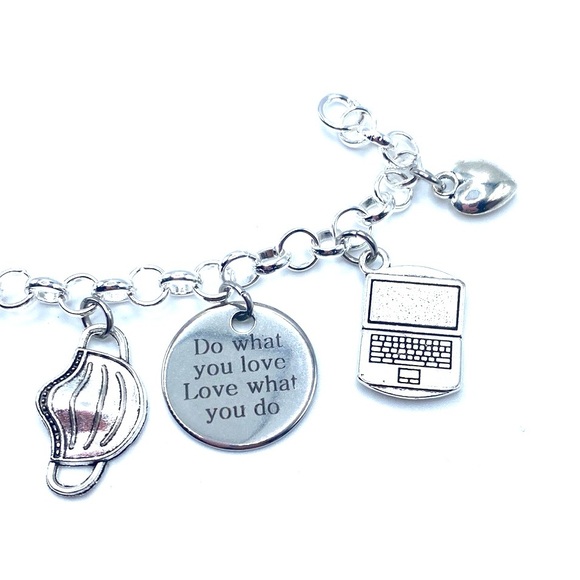 Respiratory Therapist Charm Bracelet RT - Picture 6 of 7